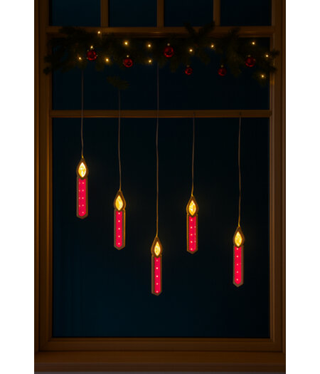 HEM HEM Infinity Kerstverlichting - LED Kaarsen Met Spiegel Effect - Warme Gloed - Inclusief Opbergzak - Kerstdecoratie Binnen - Infinity Kaarsjes in een gordijn