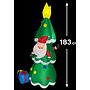 HEM HEM Opblaasbare Kerstboom met Kerstman – 183 cm Hoog – Met LED Verlichting – Inclusief Opbergzak, 3 Grondpennen en Scheerlijnen