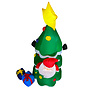 HEM HEM Opblaasbare Kerstboom met Kerstman – 183 cm Hoog – Met LED Verlichting – Inclusief Opbergzak, 3 Grondpennen en Scheerlijnen