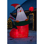 HEM HEM Opblaasbare Kerstdecoratie Pinguïn in Kerstsok – 178 cm Hoog – Met LED Verlichting -  Inclusief Blower, Touwen & Opbergzak – Waterdicht Polyester – Voor Binnen & Buiten