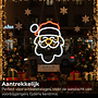 HEM HEM LED Neon Kerstman met witte rand op muts – Kerstverlichting Wandlamp – Oranje/Rood/Wit – Binnen – Neon Kerstverlichting – Inclusief Opbergzak