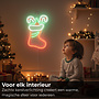 HEM HEM LED Neon Kerstsok – Kerstverlichting Wandlamp – Groen/Rood/Wit – Binnen – Neon Kerstverlichting – Inclusief Opbergzak