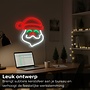 HEM HEM LED Neon Kerstman met puntige baard– Kerstverlichting Wandlamp – Oranje/Rood/Wit – Binnen – Neon Kerstverlichting – Inclusief Opbergzak