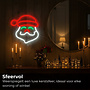 HEM HEM LED Neon Kerstman met puntige baard– Kerstverlichting Wandlamp – Oranje/Rood/Wit – Binnen – Neon Kerstverlichting – Inclusief Opbergzak