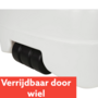 CUHOC CUHOC Parasolvoet Vulbaar met Water of Zand – 40-60 kg – Ø 33-50 mm – Wit – Met Wiel