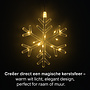 HEM HEM LED Sneeuwvlok Lichtgordijn – 112 LED – Warm Wit – 8 Functies – Timer 6u/18u – 200x60 cm – Batterij – Kerstverlichting Binnen  en beschut buiten (IP44) – Sneeuwvlokken Raamverlichting met opbergzak