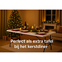 HEM HEM Vouwtafel Inklapbaar 180x70 Wit – Buffettafel – Klaptafel  - Campingtafel – 100 kg Belastbaar – 9,5 kg met rode HEM topper