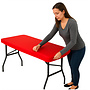 HEM HEM Elastische Buffettafel Hoes 180x70  Rood – Tafelhoes voor Klaptafel – Buffettafelhoes Stretch – Hoes voor Tuin- en Campingtafel – Strakke Klaptafelhoes Wasbaar