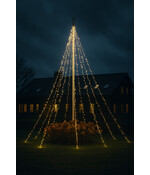 LED Vlaggenmast verlichting - 120 LED - Warm Wit - 2 meter hoog - met HEM opbergzak