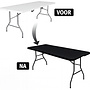 HEM HEM Elastische Buffettafel Hoes 180x70  Zwart – Tafelhoes voor Klaptafel – Buffettafelhoes Stretch – Hoes voor Tuin- en Campingtafel – Strakke Klaptafelhoes Wasbaar