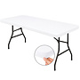 HEM HEM Elastische Buffettafel Hoes 180x70  Wit – Tafelhoes voor Klaptafel – Buffettafelhoes Stretch – Hoes voor Tuin- en Campingtafel – Strakke Klaptafelhoes Wasbaar