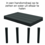 HEM HEM Bijzettafel Zwart - Kunststof Tuintafeltje 60x39x45 cm - Lichtgewicht & Weerbestendig Bijzet Tafeltje voor Buiten - Compact Buitentafeltje voor Balkon, Tuin & Camping