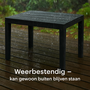 HEM HEM Bijzettafel Zwart - Kunststof Tuintafeltje 60x39x45 cm - Lichtgewicht & Weerbestendig Bijzet Tafeltje voor Buiten - Compact Buitentafeltje voor Balkon, Tuin & Camping