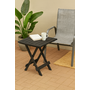 HEM HEM Inklapbare Bijzettafel 43x45 cm – Zwarte Kunststof Tuintafel – Opvouwbare Campingtafel – Balkon Tafel – Lichtgewicht & Weerbestendig – Klaptafeltje voor Buiten