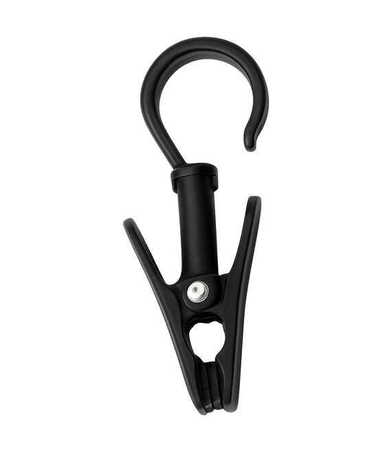 HEM HEM Multifunctionele Haakclip – Camping Haak voor Buizen 19-22 mm – Handdoek, Jas & Verlichting – Zwart