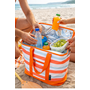 HEM HEM Koeltas 24 Liter Strandtas Oranje – Grote Koeltas met Rits, Koelvoering en Voorvak – Strand, Picknick & Boodschappen