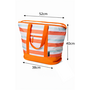 CUHOC HEM Koeltas 24 Liter Strandtas Oranje – Grote Koeltas met Rits, Koelvoering en Voorvak – Strand, Picknick & Boodschappen