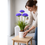 HEM HEM Kunstplant Agapanthus Paars 80 cm in witte pot – Nepplant voor binnen – Realistische kunstbloemen