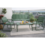 HEM HEM Loungeset 4 Personen Groen – Tuinset Met Stoelen En Bank – 4-delig Tuinmeubelset Van Mat Staal