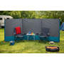HEM HEM Camping Windscherm 400 x 140 cm – Compleet Met Stokken, Haringen & Scheerlijnen – Waterafstotend 190T Polyester – Glasfiber – Blauw/Donkergrijs
