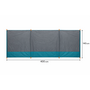 HEM HEM Camping Windscherm 400 x 140 cm – Compleet Met Stokken, Haringen & Scheerlijnen – Waterafstotend 190T Polyester – Glasfiber – Blauw/Donkergrijs