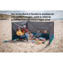 HEM HEM Camping Windscherm 400 x 140 cm – Compleet Met Stokken, Haringen & Scheerlijnen – Waterafstotend 190T Polyester – Glasfiber – Blauw/Donkergrijs