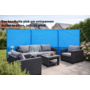 HEM HEM Camping Windscherm 400 x 140 cm – Compleet Met Stokken, Haringen & Scheerlijnen – Waterafstotend 190T Polyester – Glasfiber Stokken – Blauw
