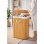 HEM HEM Wasmand Bamboe Opvouwbaar 60L – Wasbox Met Deksel En Waszak – Wasmand Badkamer Slaapkamer – Naturel Houtlook