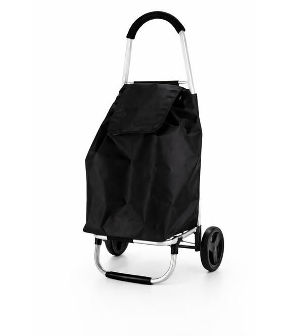 HEM HEM Boodschappentrolley 53L Zwart – Boodschappenwagen Met Wielen – Inklapbare Boodschappentas – Aluminium Frame – Winkelkar