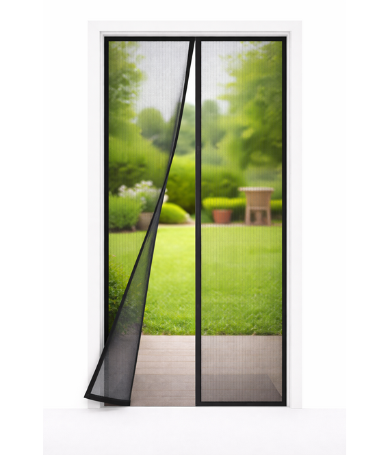 HEM HEM Magnetisch Vliegengordijn Zwart – 2-Delige Insectendeur Met Magneten – Eenvoudige Installatie – 210 x 100 cm