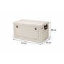 HEM HEM Camping Opbergbox Opvouwbaar 55 Liter Beige – Inklapbare Opbergkist voor Camping, Caravan, Auto en Thuisopslag