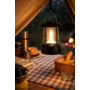 HEM Campinglamp LED – Tentlamp met Ophanghaak – Werkt op 3x AAA Batterijen – Sfeerlamp voor Tent, Caravan & Noodverlichting – Zwart 12 cm - Met HEM opbergzak