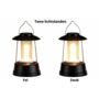 HEM HEM Campinglamp LED – Tentlamp met Ophanghaak – Werkt op 3x AAA Batterijen – Sfeerlamp voor Tent, Caravan & Noodverlichting – Zwart 12 cm – Inclusief HEM Opbergzakje