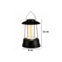 HEM HEM Campinglamp LED – Tentlamp met Ophanghaak – Werkt op 3x AAA Batterijen – Sfeerlamp voor Tent, Caravan & Noodverlichting – Zwart 12 cm – Inclusief HEM Opbergzakje