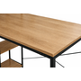 HEM HEM Industrieel Bureau met Opbergrek 110 cm – Computerbureau MDF Metaal – Thuiswerk Bureau – Schrijftafel met Schappen – Werktafel voor Kantoor of Studentenkamer