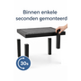 HEM HEM Kunststof Bijzettafel Antraciet 59x46x40 cm – Tuin Tafel – Balkon – Weerbestendig Polypropyleen - Met HEM Schoonmaakdoekje