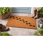 HEM HEM Kokos Deurmat 39x59 cm – Bruin met Zwarte Pootafdrukken – Antislip Schoonloopmat – Buiten & Binnen