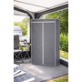 HEM HEM Stoffen camping kledingkast 75x45x160 cm - Opvouwbare garderobekast met hanggedeelte en legplank - Textiel kast grijs met rits - Metalen frame - Opbergkast slaapkamer studentenkamer