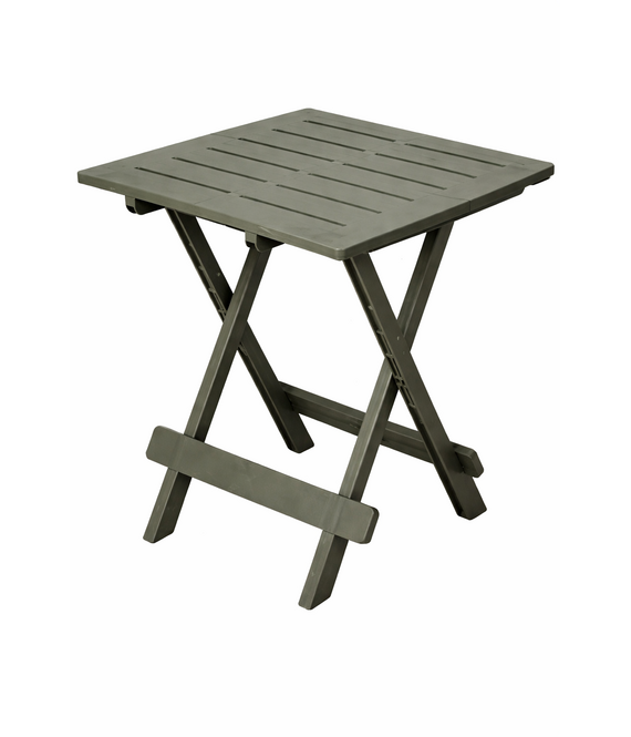 HEM HEM Inklapbare Bijzettafel 43x45 cm – Groene Kunststof Tuintafel – Opvouwbare Campingtafel – Balkon Tafel – Lichtgewicht & Weerbestendig – Klaptafeltje voor Buiten