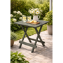 HEM HEM Inklapbare Bijzettafel 43x45 cm – Groene Kunststof Tuintafel – Opvouwbare Campingtafel – Balkon Tafel – Lichtgewicht & Weerbestendig – Klaptafeltje voor Buiten