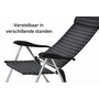 HEM HEM Campingstoelen Set van 4 - Opvouwbare Campingstoel met Armleuningen - Verstelbare Rugleuning - 69x58x111 cm - Grijs - Kampeerstoel / Tuinstoel / Strandstoel