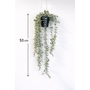 HEM HEM Hangplant kunstplant eucalyptus – Hangende kunstplant met pot – Realistische nepplant – Decoratieve hangplant voor woonkamer, badkamer of kantoor