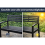 HEM HEM Tuinbank Staal Zwart 115 x 55 x 85 cm – Moderne Tuinbank Voor Tuin en Terras – Belastbaar Tot 220 kg