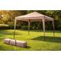 CUHOC CUHOC Partytent 300x300 cm Opvouwbaar - Stalen Frame - Waterafstotend Taupe Paviljoen - Easy Up Partytent met Draagtas