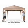 CUHOC CUHOC Partytent 300x300 cm Opvouwbaar - Stalen Frame - Waterafstotend Taupe Paviljoen - Easy Up Partytent met Draagtas