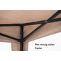 CUHOC CUHOC Partytent 300x300 cm Opvouwbaar - Stalen Frame - Waterafstotend Taupe Paviljoen - Easy Up Partytent met Draagtas