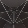 CUHOC CUHOC - Zwarte Parasol met hoes - 3m - stokparasol - Parasol Zwart met Volanten Opdraaier en Redlabel hoes