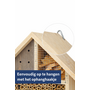 HEM HEM Interactief Insectenhotel Hout 37 cm Grijs – Educatief voor Kinderen – Met Deurtje – Bijenhotel & Insectenhuis – Tuin & Balkon – Ophangbaar