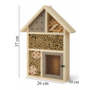 HEM HEM Interactief Insectenhotel Hout 37 cm Grijs – Educatief voor Kinderen – Met Deurtje – Bijenhotel & Insectenhuis – Tuin & Balkon – Ophangbaar