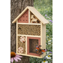 HEM HEM Insectenhotel Hout 37 cm Rood – Bijenhotel & Insectenhuis – Voor Tuin en Balkon – Nestkast voor Bijen, Vlinders en Lieveheersbeestjes – Ophangbaar